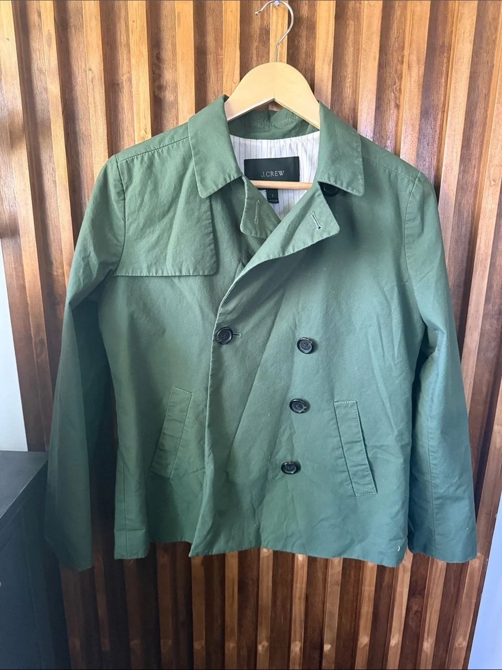 J Crew Japanese Poplin Swing Trench Coat. Size 2 oversized